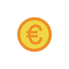 euro coin colored icon. Element of bankings for mobile concept and web apps. Detailed euro coin colored icon can be used for web and mobile. Premium icon