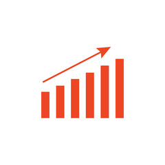 growth chart colored icon. Element of bankings for mobile concept and web apps. Detailed growth chart colored icon can be used for web and mobile. Premium icon