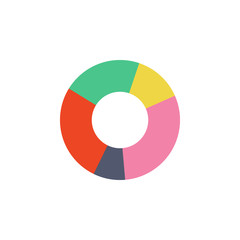 pie chart colored icon. Element of bankings for mobile concept and web apps. Detailed pie chart colored icon can be used for web and mobile. Premium icon