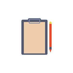 Paper folder with clip and pen colored icon. Element of bankings for mobile concept and web apps. Detailed Paper folder with clip and pen colored icon can be used for web