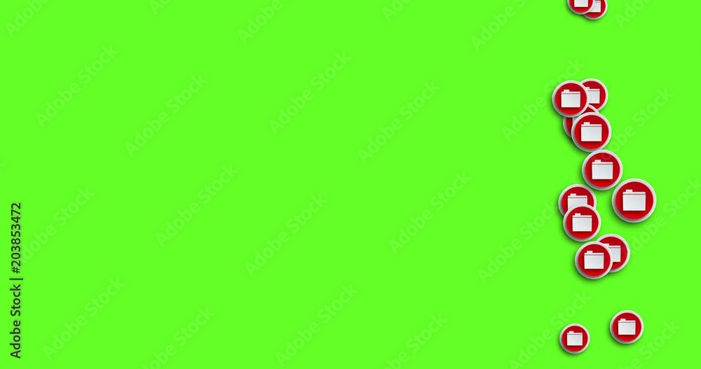 Poster animation modern abstract folder icons motion background.
