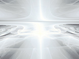White fractal background - abstract digitally generated image