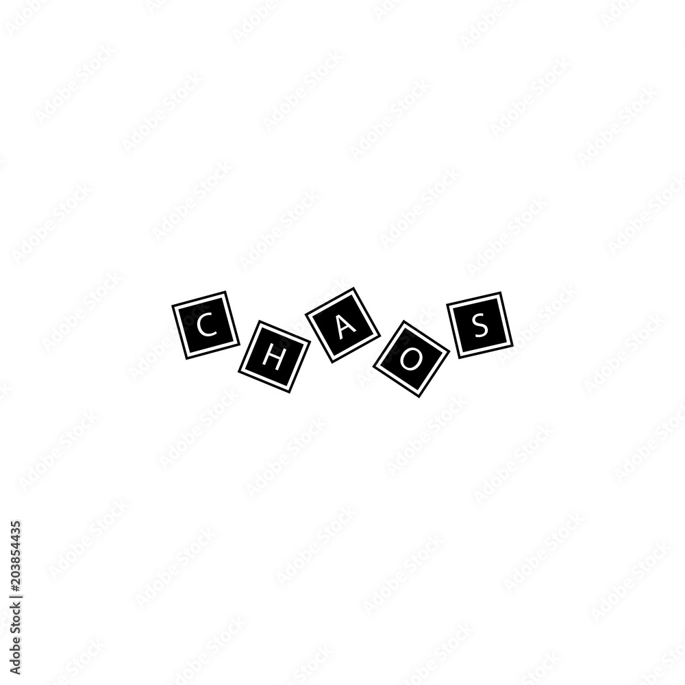 Poster chaos in words icon. simple element illustration. chaos in words symbol design from mess collection.