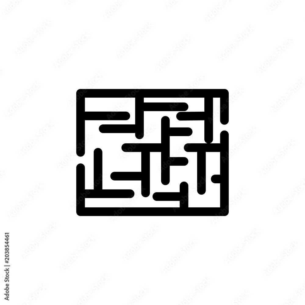 Poster labyrinth icon. simple element illustration. labyrinth symbol design from mess collection. can be us