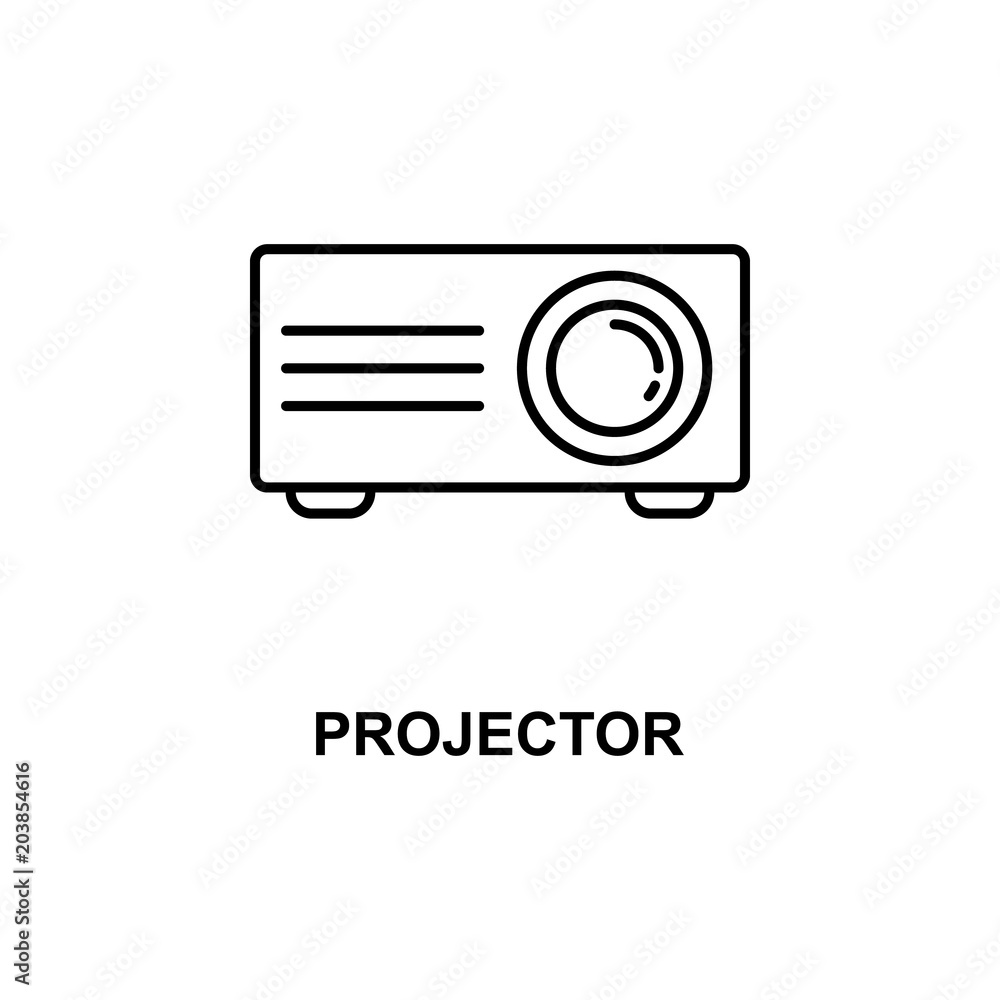 Poster projector icon. element of cinema for mobile concept and web apps. thin line projector icon can be u