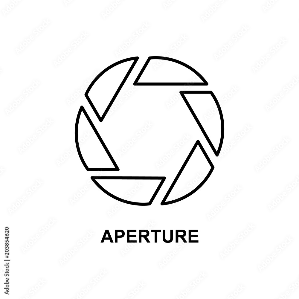 Poster aperture icon. element of cinema for mobile concept and web apps. thin line aperture icon can be use