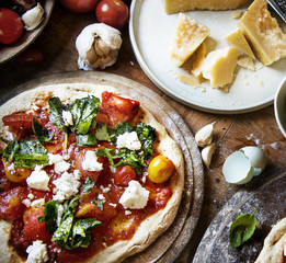 Homemade pizza food photography recipe idea