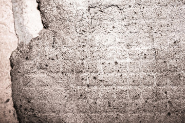 Part of the concrete wall.
