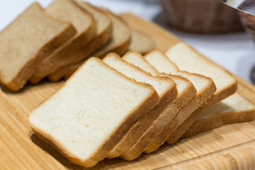 Fototapeta na wymiar Sliced toast bread