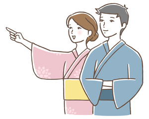 男性　女性　浴衣