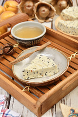 Taiwan traditional snack- Black sesame almond cake