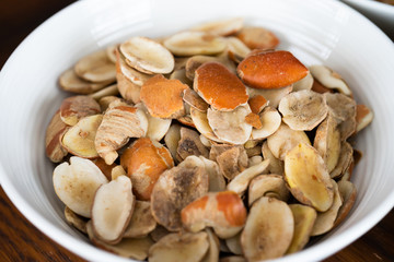 Nigerian Ogbono Seed (irvingia gabonensis) close up 
