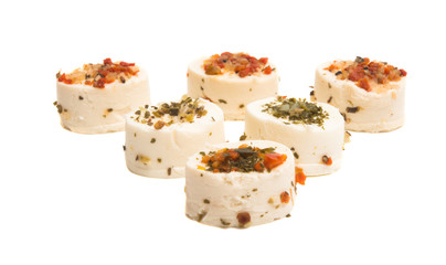French cheese with spices isolated