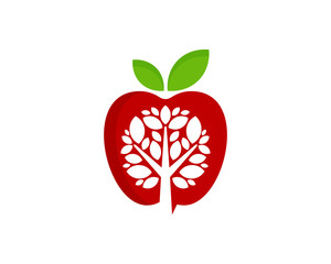 Tree Fruit Icon Logo Design Element