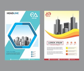 abstract cover and layout for presentation and marketing
