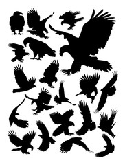 Eagle detail silhouette. Vector, illustration.Good use for symbol, logo, web icon, mascot, sign, or any design you want.