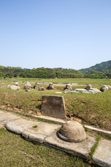 Fototapeta na wymiar Mireuksa Temple Site, Iksan-si, South Korea.