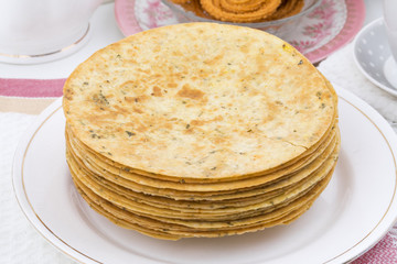 Indian Khakhra is a Traditional Gujarati Snack Also Know As Khakra, Crispy Roti or Fenugreek khakra, Khakhara’s are thin crackers made from wheat flour and oil. It is served usually during breakfast