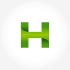 letter H logo template vector in gradients style