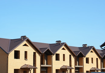 Newly built homes in a residential estate