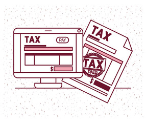 tax day set icons vector illustration design