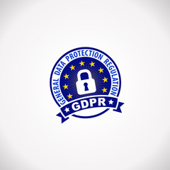 Fototapeta premium GDPR General Data Protection Regulation Notification Rubber Stamp Label