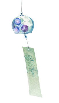 風鈴 朝顔 水彩 イラスト Stock Illustration Adobe Stock 風鈴 朝顔 水彩 イラスト Stock Illustration Adobe Stock