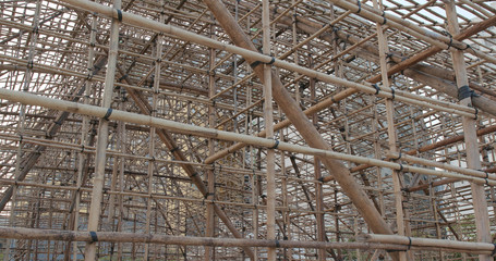 Chinese opera performance Bamboo scaffold