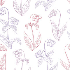 Comfrey flower graphic color seamless pattern background sketch illustration vector 