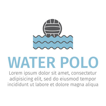Web icon. Water polo