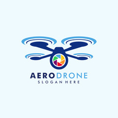 drone logo template vector icon. photography drone vector. quadcopter vector icon