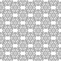 Fototapeta premium Gray seamless pattern on white background