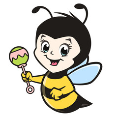 Fototapeta premium Cartoon Baby Bee