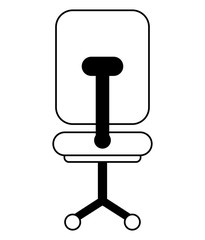 office chair with wheels icon vector illustration sketch design