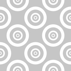 Gray and white geometric ornament. Seamless pattern