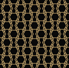 Naklejka premium Modern Luxury geometrical ornaments with lines seamless patterns background