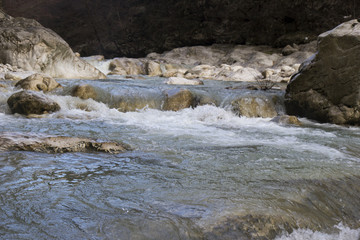 river gorge detail in matese park