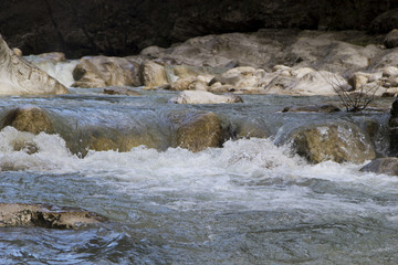 river gorge detail in matese park