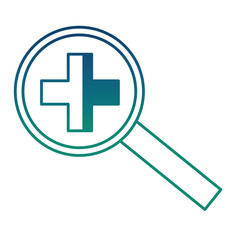 search magnifying glass with plus sign icon vector illustration design