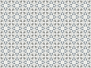 Decorative Seamless Pattern, Mosaic Tiled Background - Repetitive Illustration, Vector