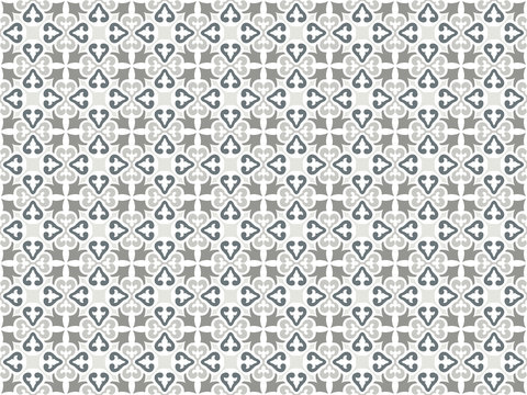 Decorative Seamless Pattern, Mosaic Tiled Background - Repetitive Illustration, Vector