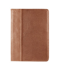 brown notebook isolated