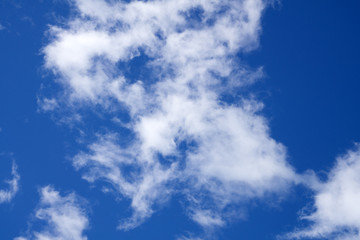 blue sky clouds looking scenic spring pure,