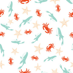 Fototapeta premium seamless sea pattern