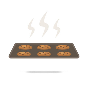 Fresh baked cookies vector isolated