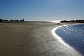 On the beach at dawn