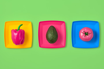 Vegetables Vegan Creative Set.Food Cooking Concept