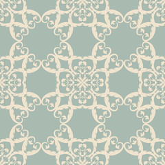 Antique seamless background Spiral Curve Cross Plant Leaf Frame