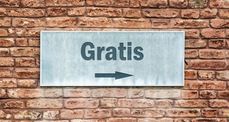 Schild 225 - Gratis