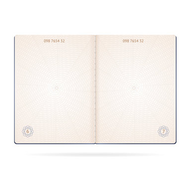 Realistic Detailed 3d Passport Blank. Vector